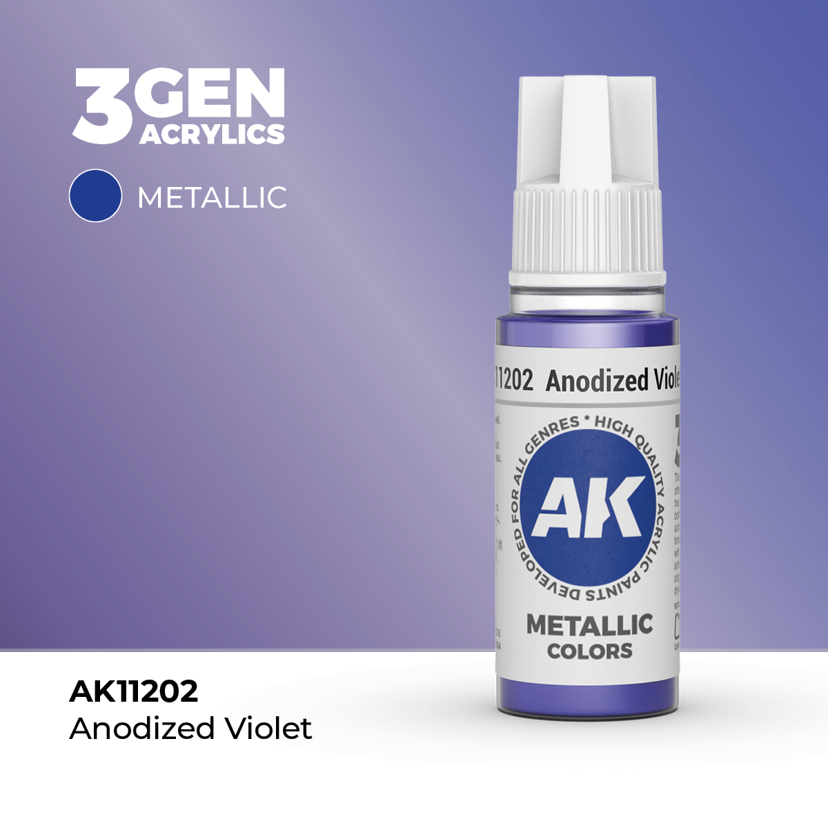 (AK11202) ANODIZED VIOLET (18ML) - METALLIC COLORS - 3GEN
