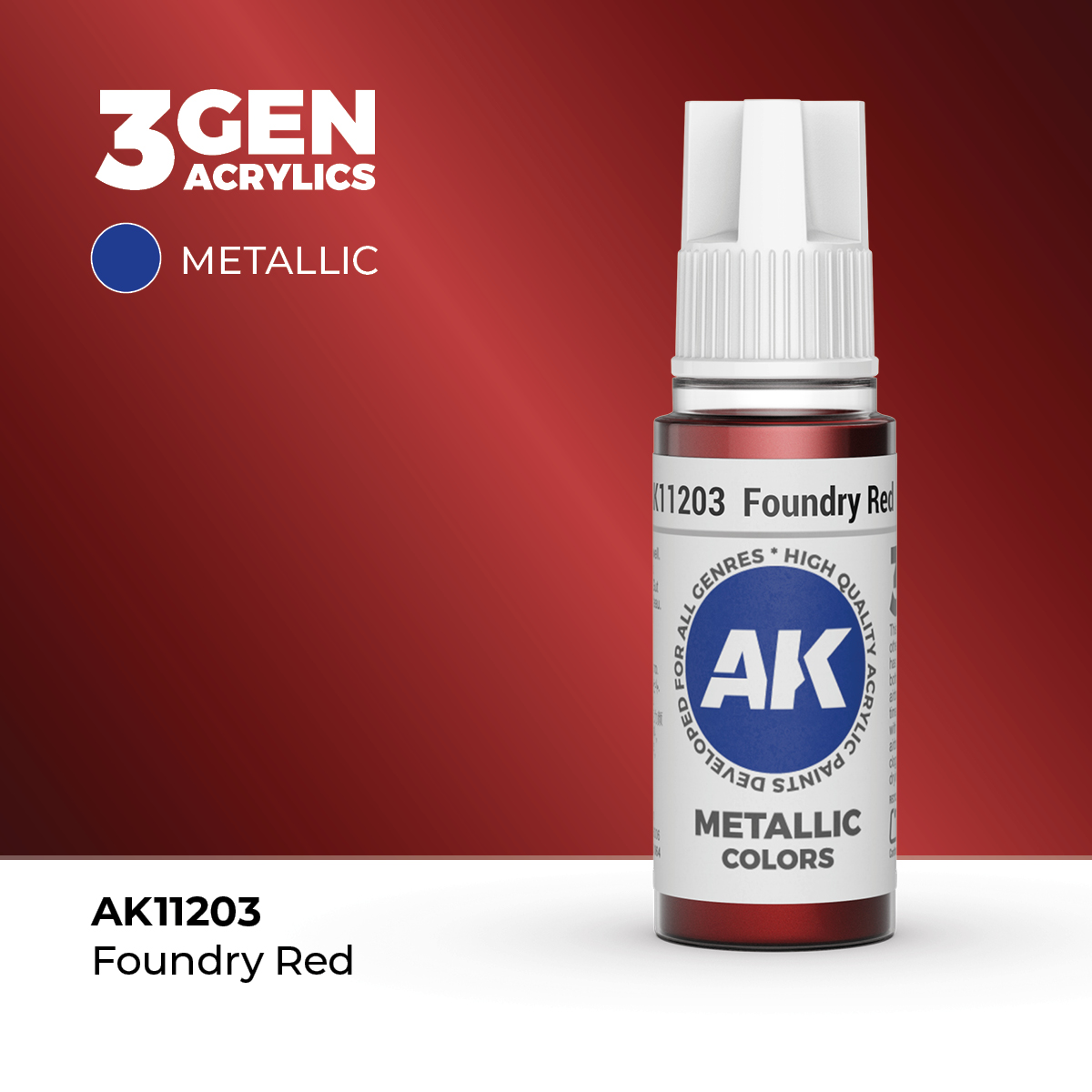 (AK11203) FOUNDRY RED (18ML) - METALLIC COLORS - 3GEN