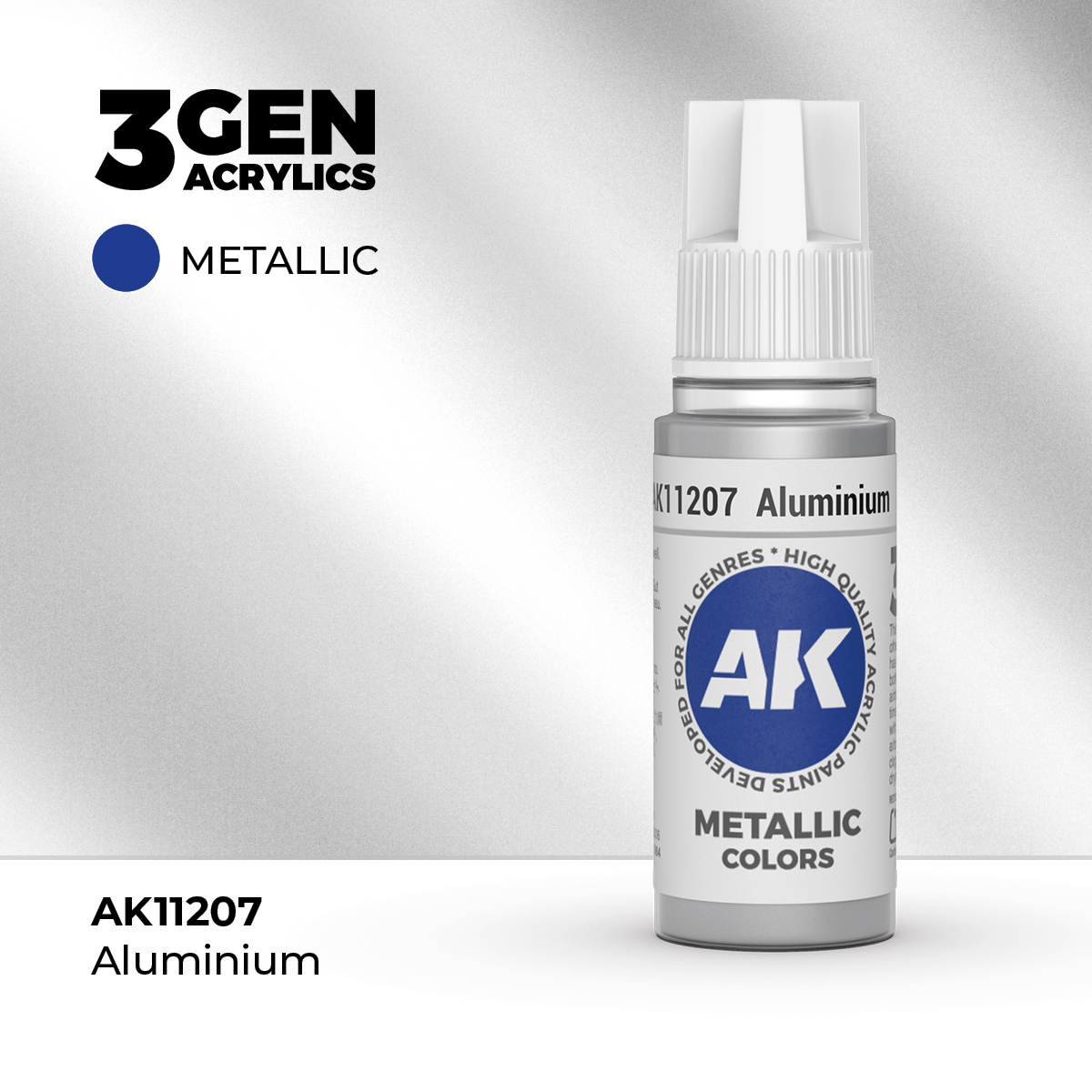 (AK11207) ALUMINIUM (18ML) - METALLIC COLORS - 3GEN