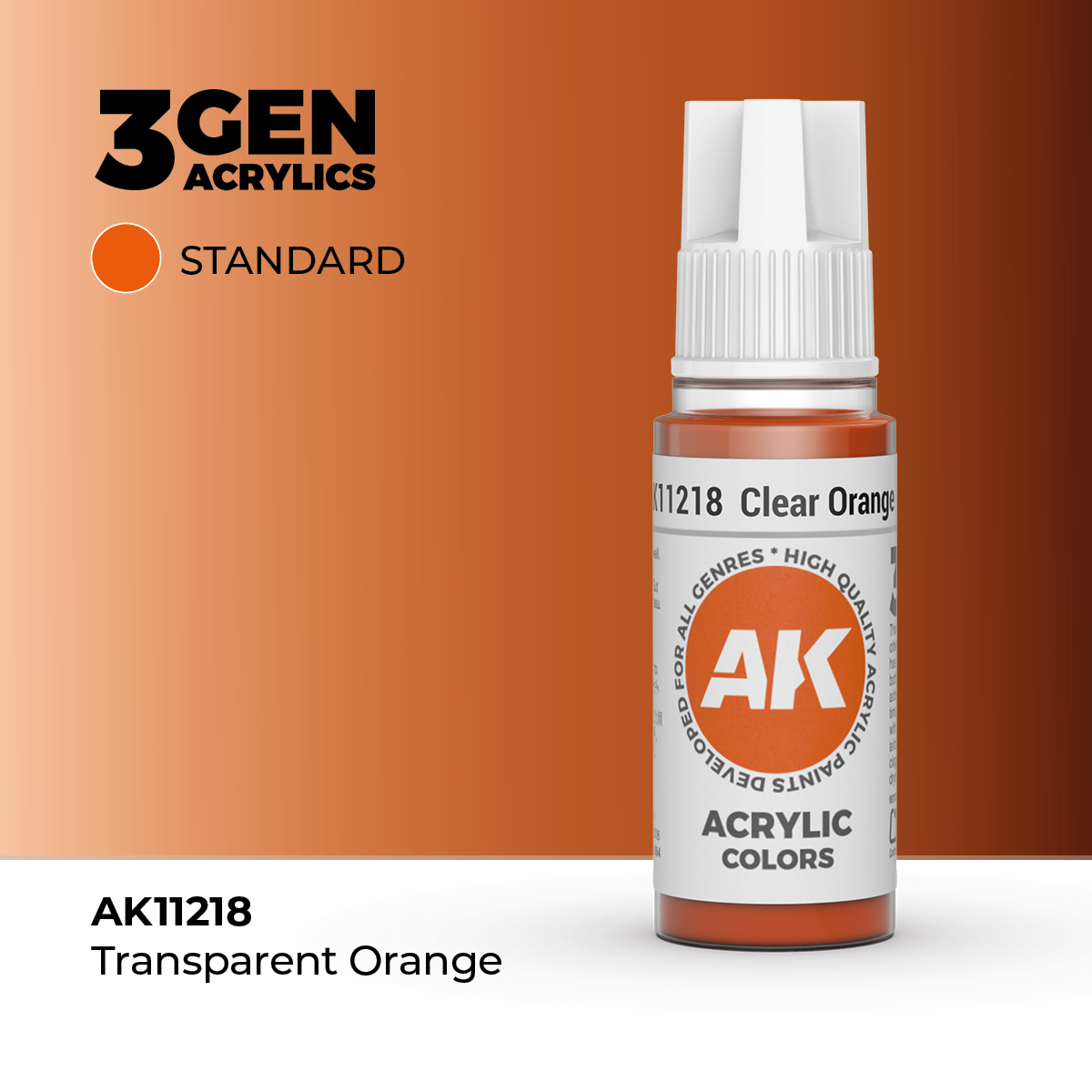 (AK11218) CLEAR ORANGE (18ML) - STANDARD COLORS - 3GEN