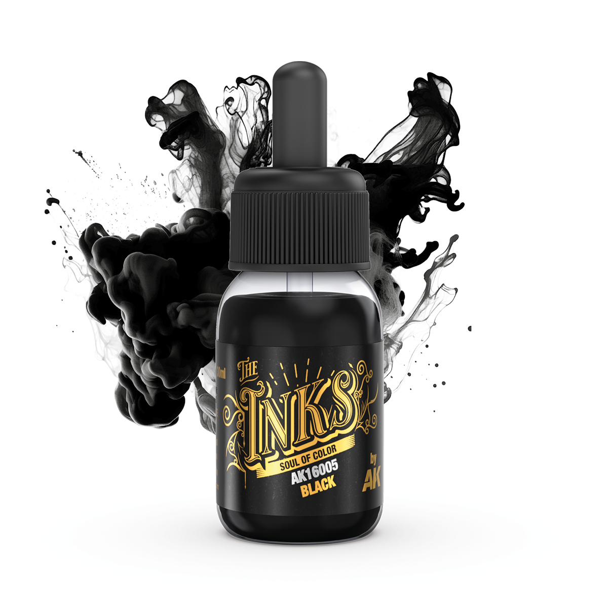 (AK16005) BLACK (30ML) - THE INKS