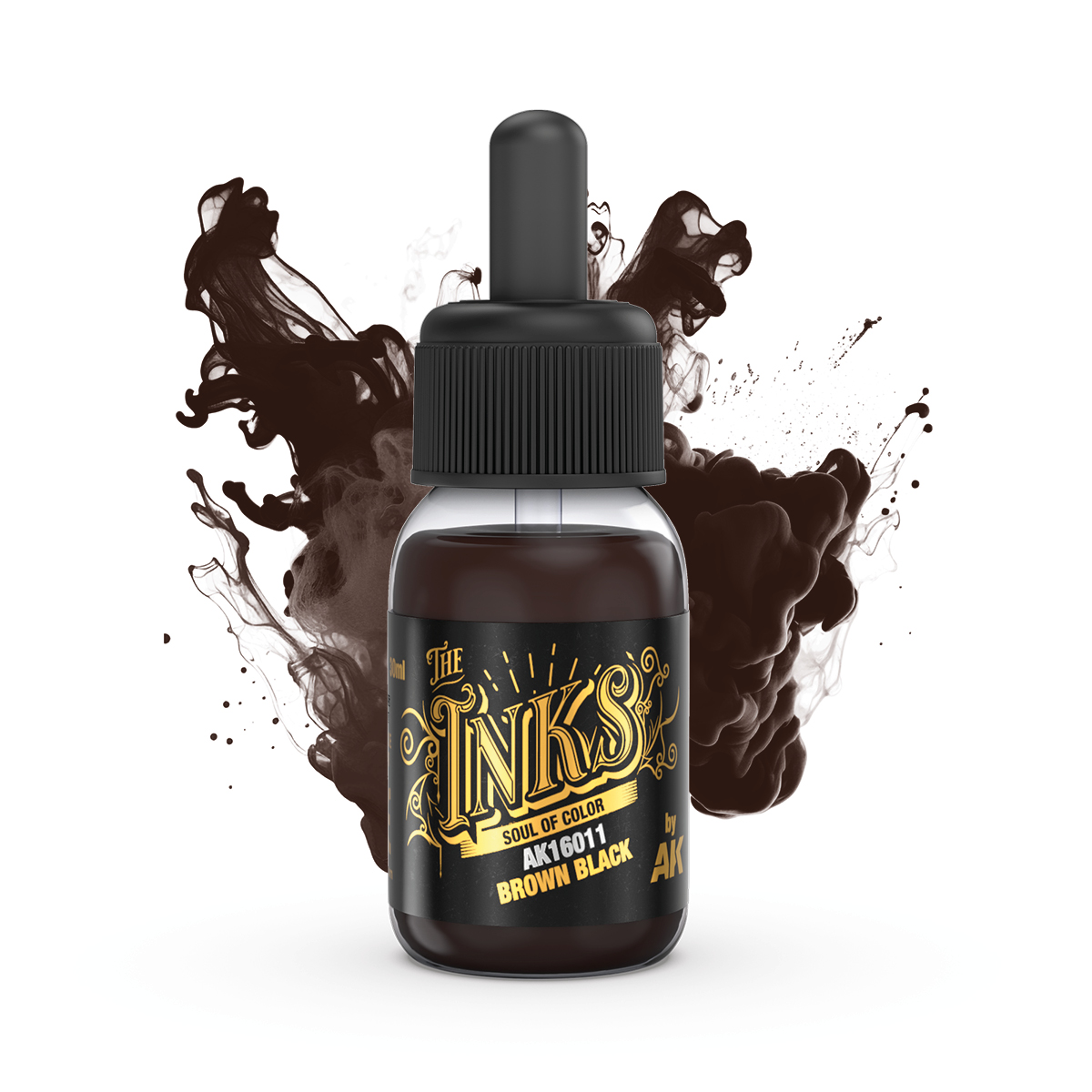(AK16011) BROWN BLACK (30ML) - THE INKS
