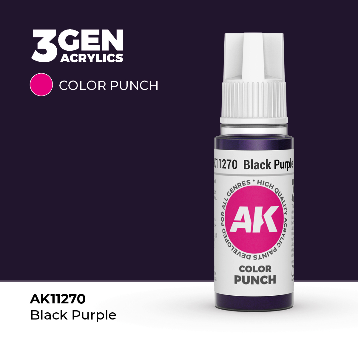 (AK11270) BLACK PURPLE (18ML) - PUNCH COLORS - 3GEN