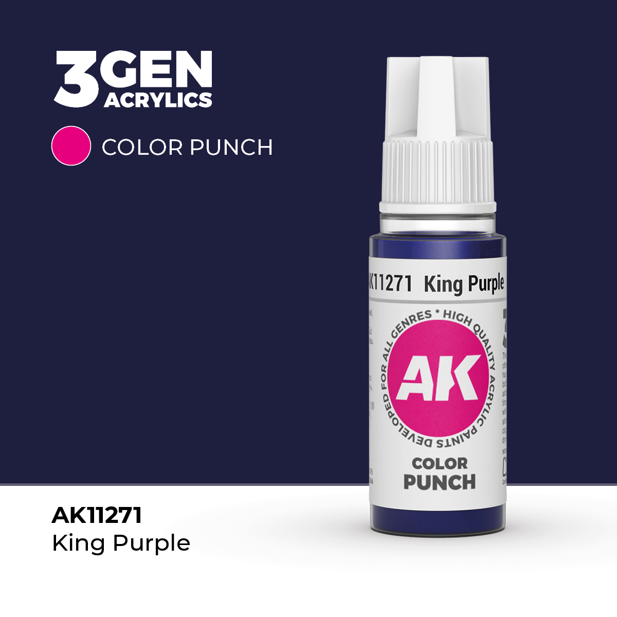 (AK11271) KING PURPLE (18ML) - PUNCH COLORS - 3GEN