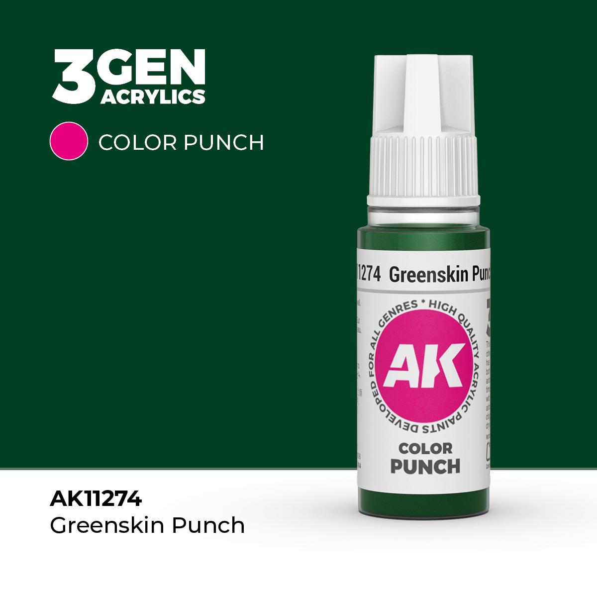(AK11274) GREENSKIN PUNCH (18ML) - PUNCH COLORS - 3GEN