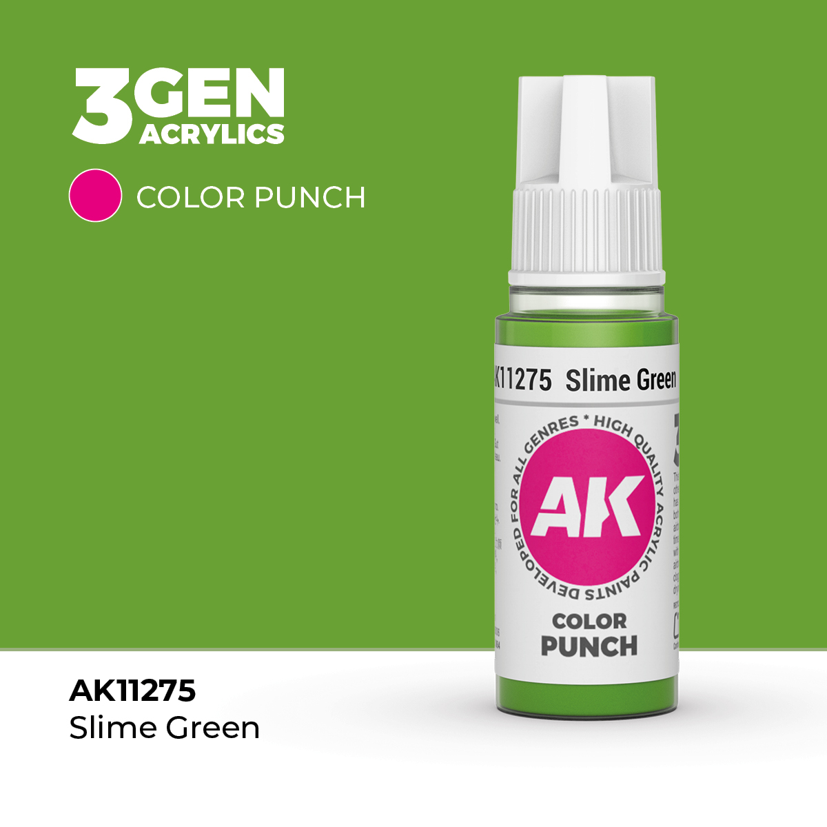 (AK11275) SLIME GREEN (18ML) - PUNCH COLORS - 3GEN