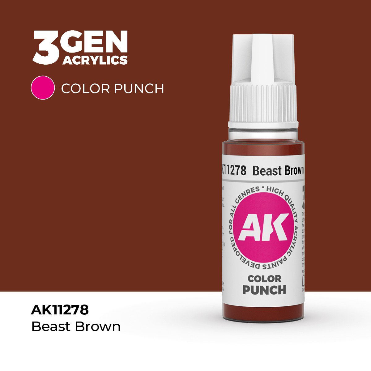(AK11278) BEAST BROWN (18ML) - PUNCH COLORS - 3GEN