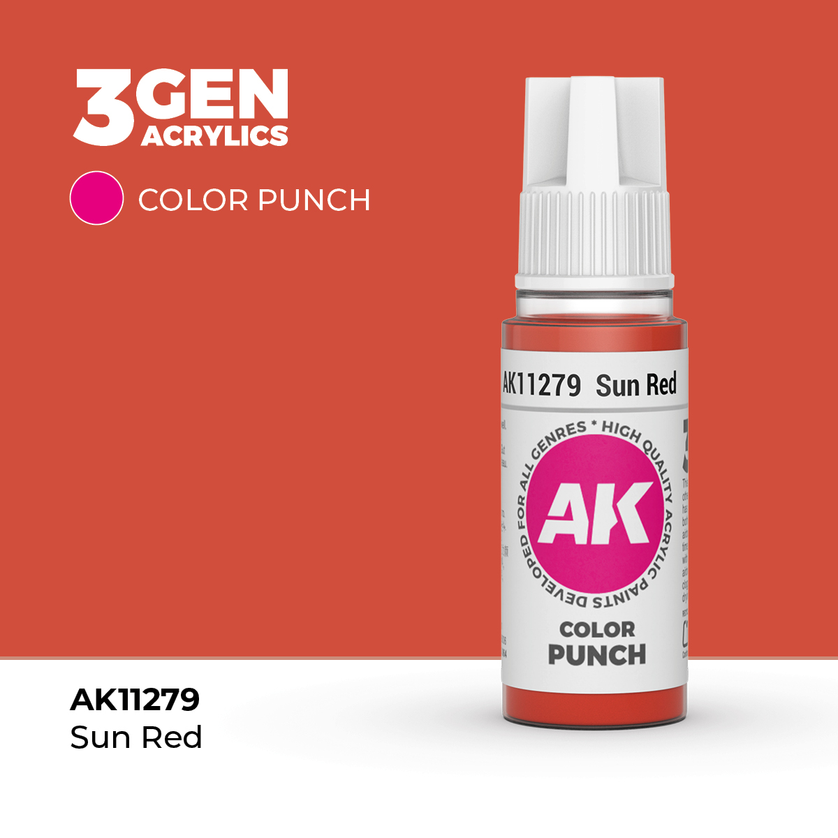 (AK11279) SUN RED (18ML) - PUNCH COLORS - 3GEN