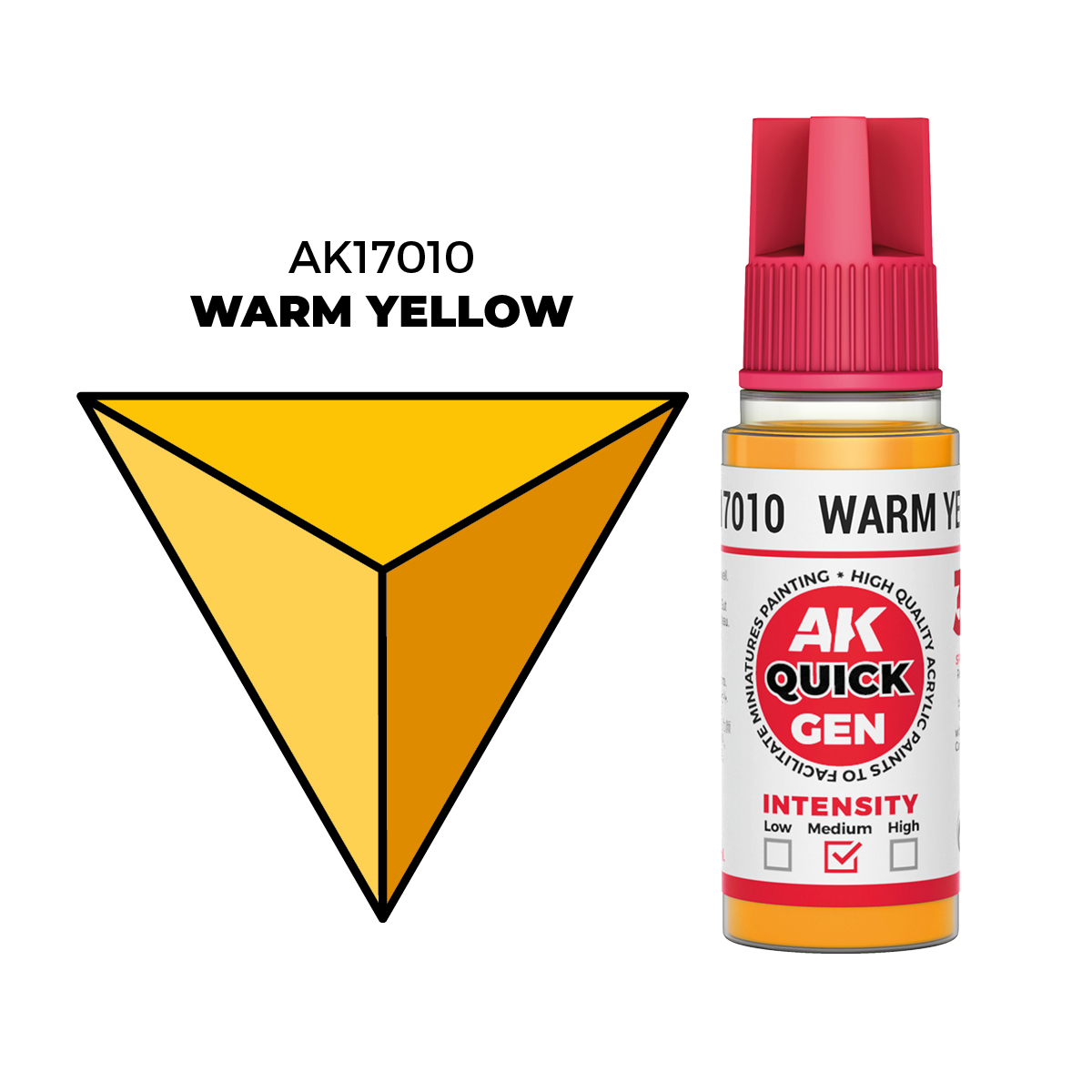(AK17010) WARM YELLOW (18ML) - QUICK GEN COLORS
