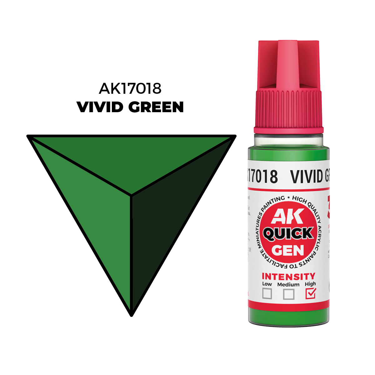 (AK17018) VIVID GREEN (18ML) - QUICK GEN COLORS