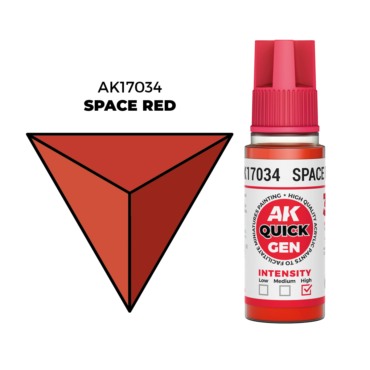 (AK17034) SPACE RED (18ML) - QUICK GEN COLORS