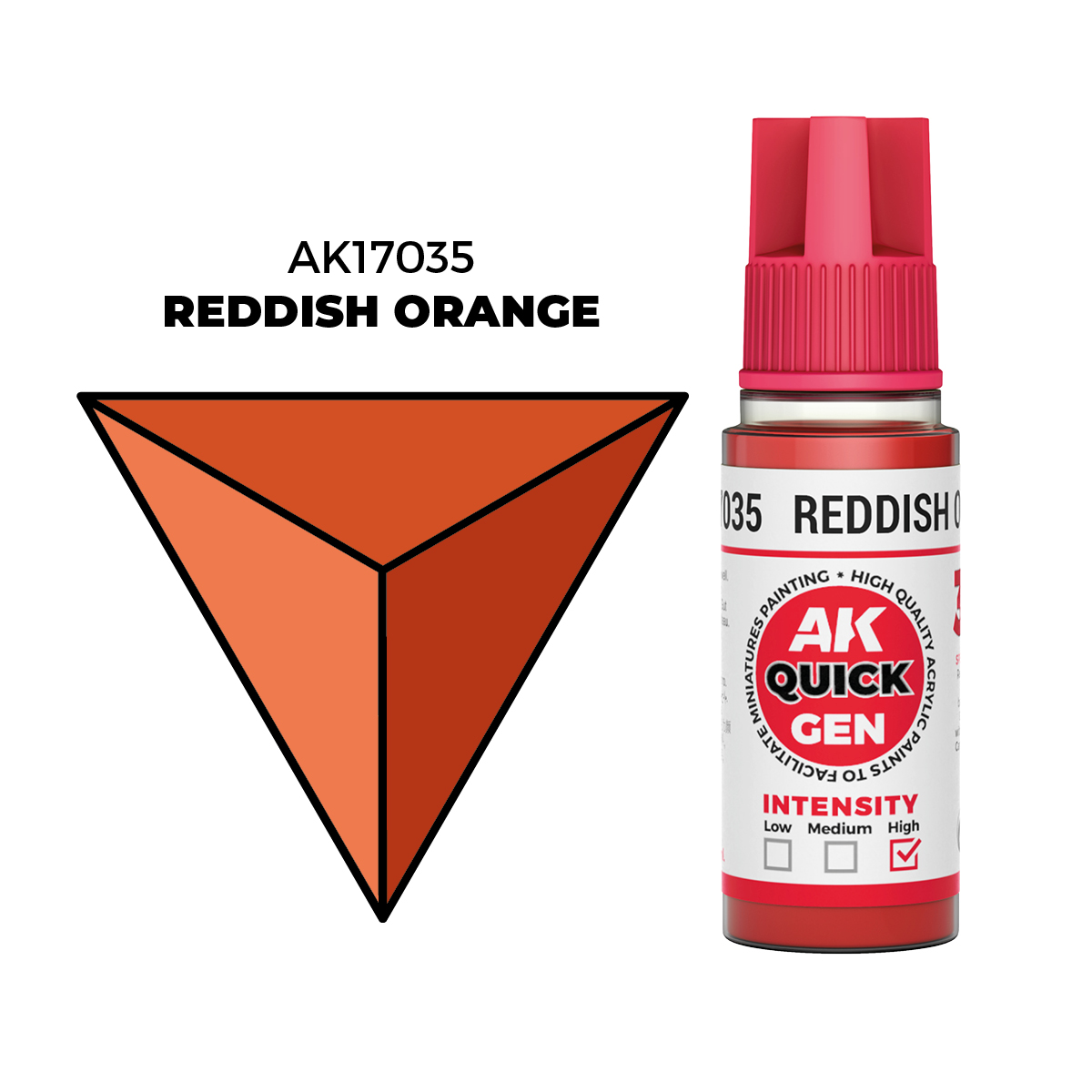 (AK17035) REDDISH ORANGE (18ML) - QUICK GEN COLORS