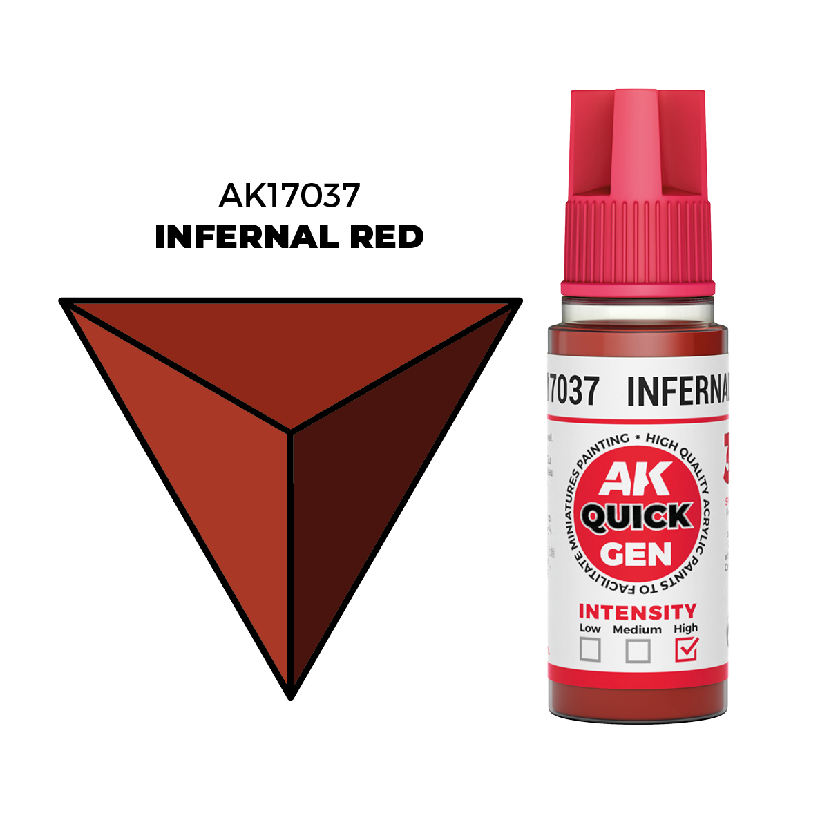 (AK17037) INFERNAL RED (18ML) - QUICK GEN COLORS