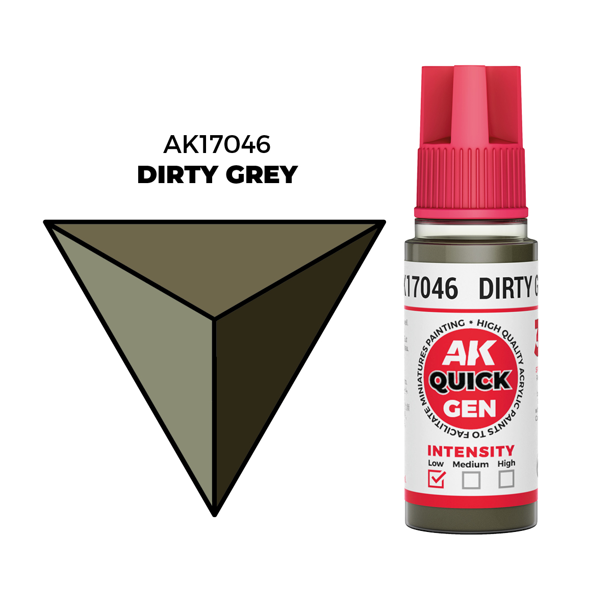 (AK17046) DIRTY GREY (18ML) - QUICK GEN COLORS