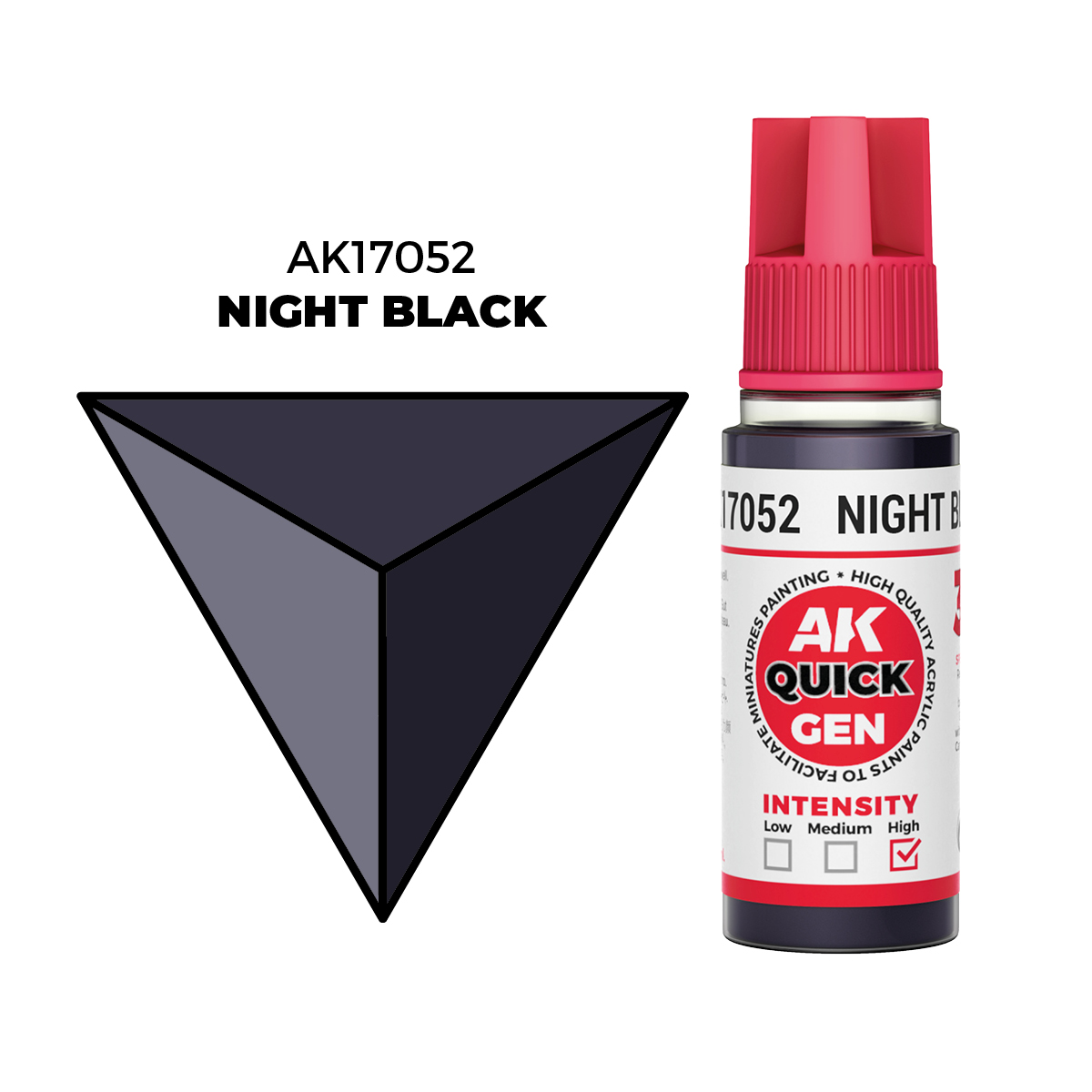 (AK17052) NIGHT BLACK (18ML) - QUICK GEN COLORS
