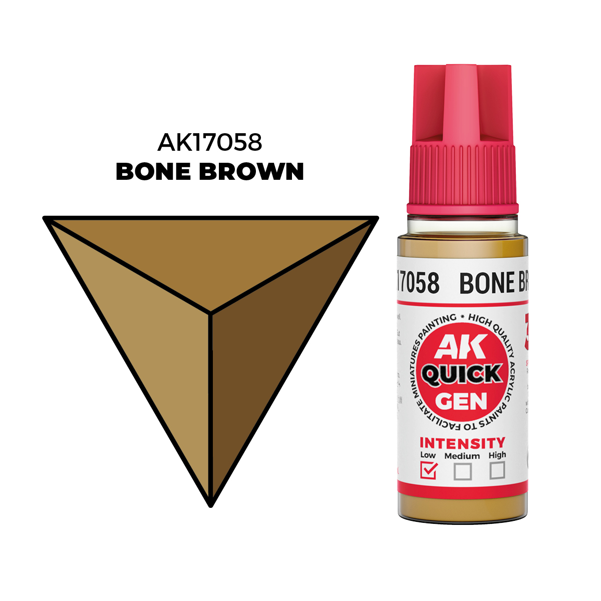 (AK17058) BONE BROWN (18ML) - QUICK GEN COLORS