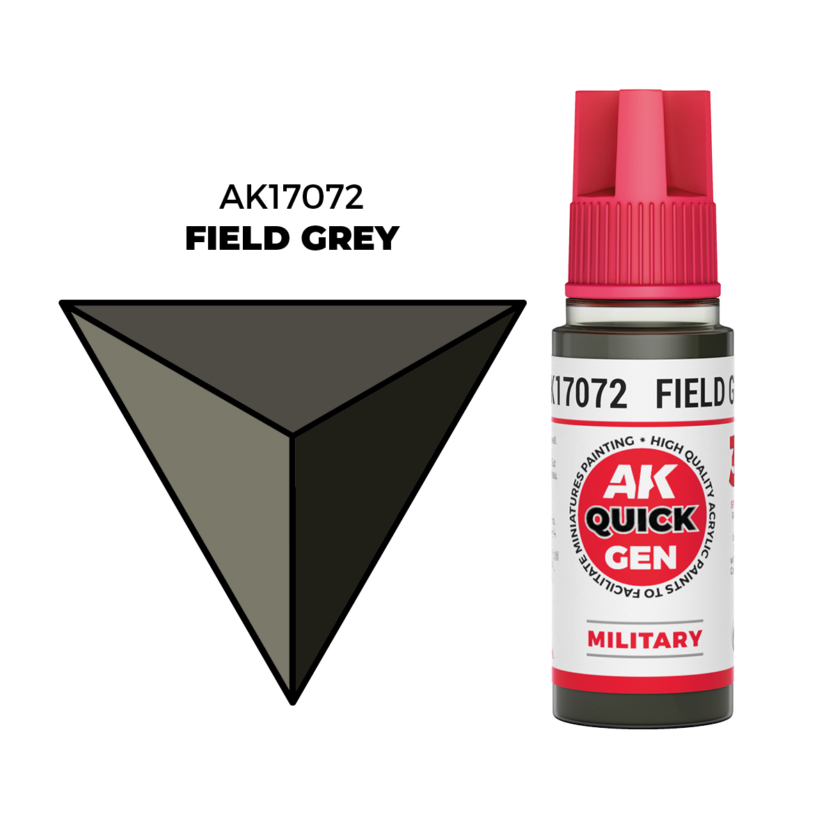 (AK17072) FIELD GREY (18ML) - QUICK GEN COLORS