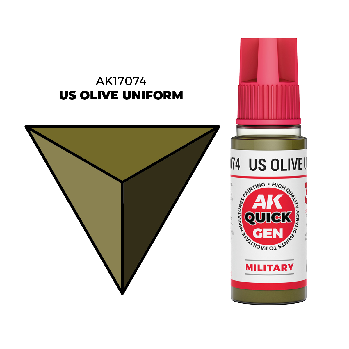 (AK17074) US OLIVE UNIFORM (18ML) - QUICK GEN COLORS