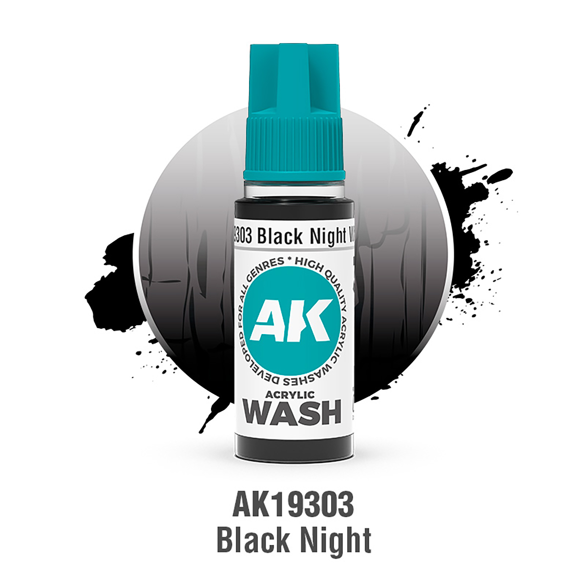 (AK19303) BLACK NIGHT WASH (18ML) - ACRYLIC WASH