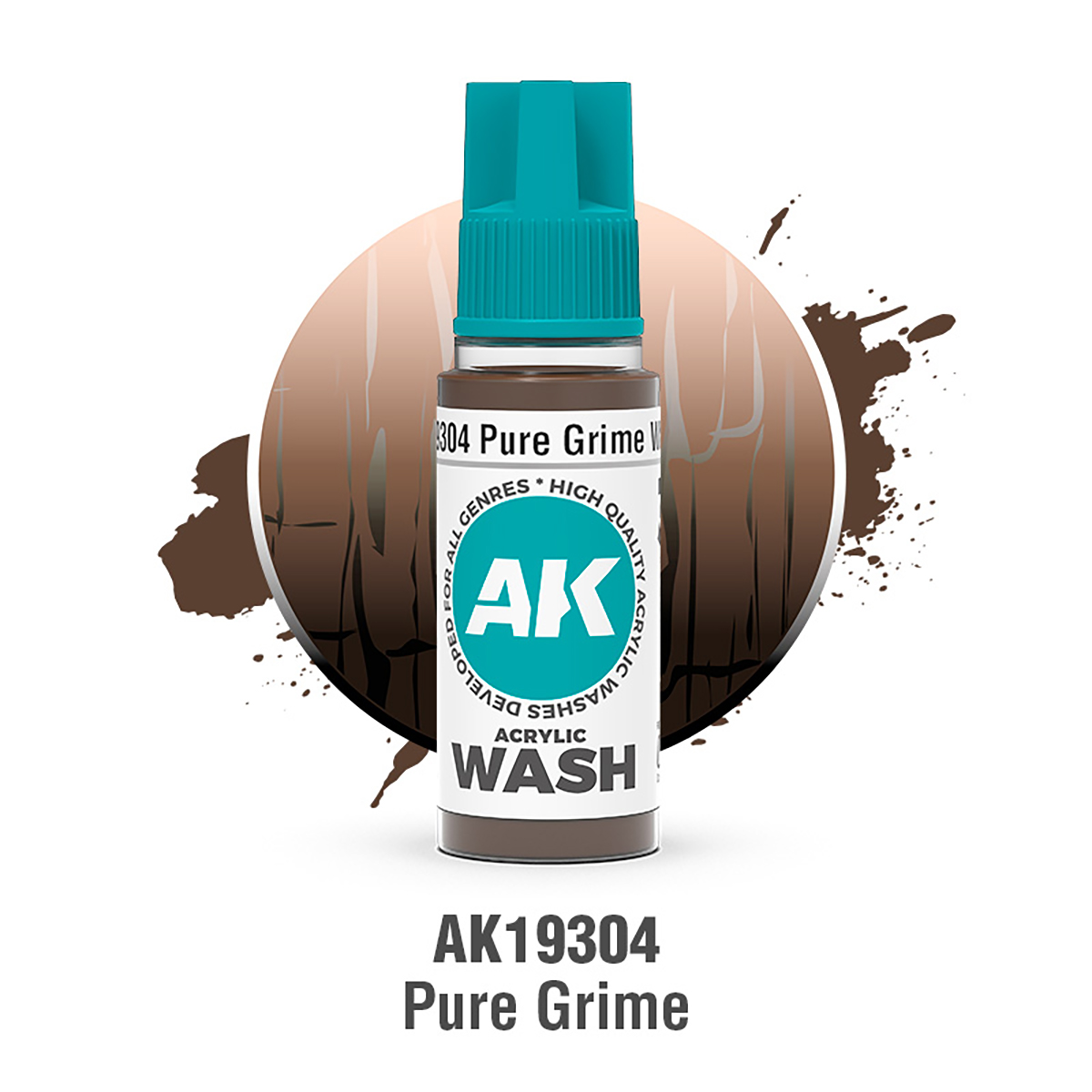 (AK19304) PURE GRIME WASH (18ML) - ACRYLIC WASH
