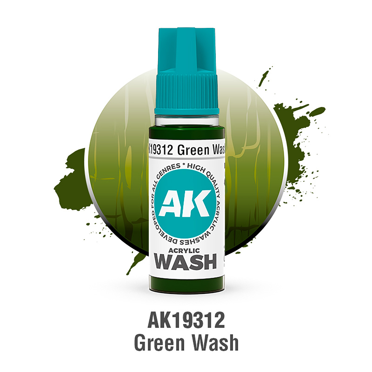 (AK19312) GREEN WASH (18ML) - ACRYLIC WASH