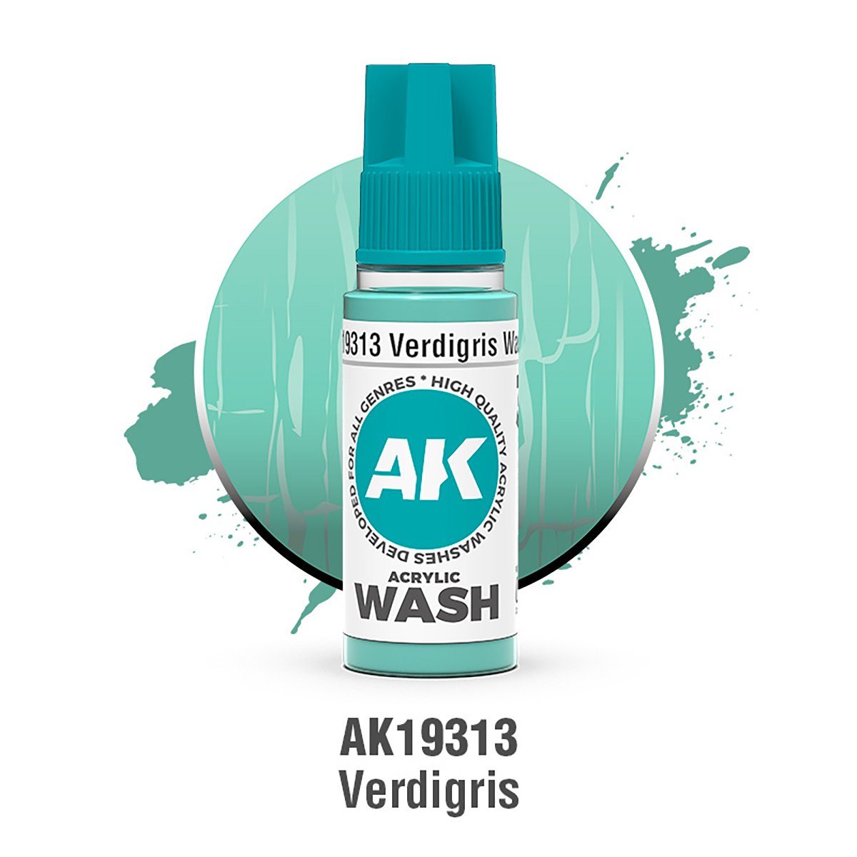 (AK19313) VERDIGRIS WASH (18ML) - ACRYLIC WASH