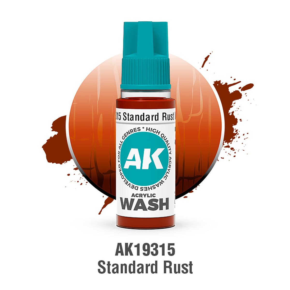 (AK19315) STANDARD RUST WASH (18ML) - ACRYLIC WASH