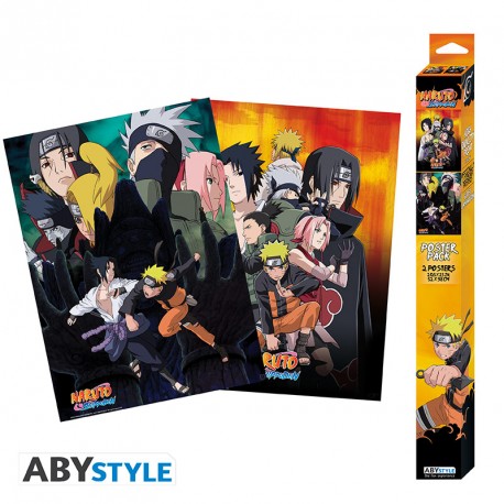 NARUTO SHIPPUDEN - Set 2 Chibi Posters - Ninjas (52x38) x4