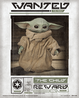 STAR WARS (THE MANDALORIAN) - POSTER 3D WANTED THE CHILD