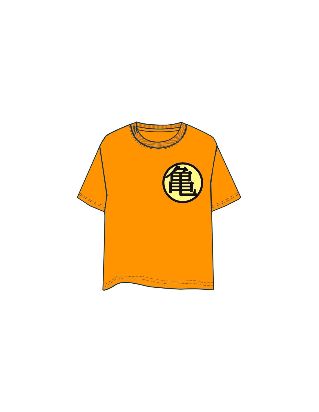 Camiseta Dragon Ball Z Kame House Logo Naranja Talla L