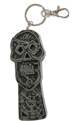 LLAVE DE HUESOS LLAVERO MOSQUETON METAL GOONIES
