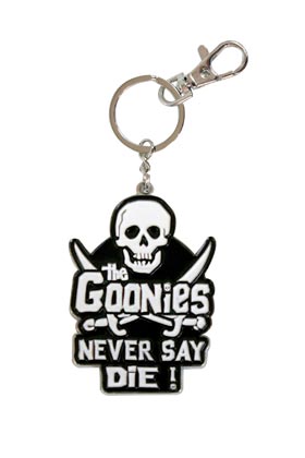 NEVER SAY DIE LLAVERO MOSQUETON METAL GOONIES