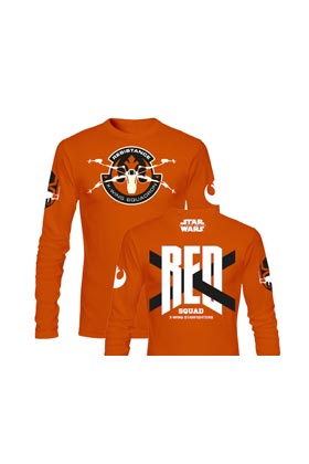 RED SQUAD M/LARGA CAMISETA NARANJA CHICO T-S STAR WARS EP7