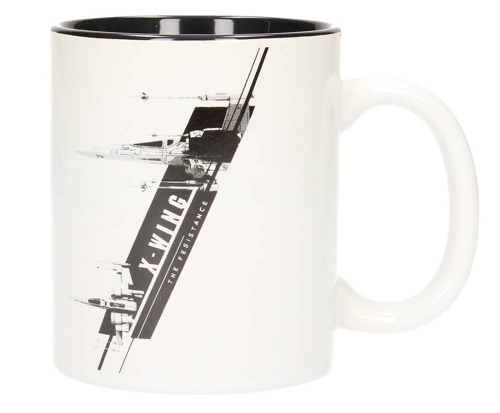 X-WING RESISTENCIA TAZA BLANCA-NEGRA CERAMICA STAR WARS EP7