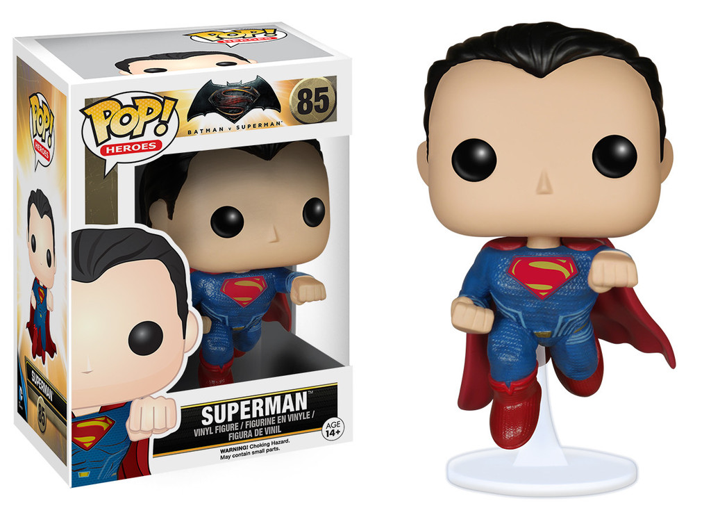 SUPERMAN FIG.10 CM VINYL POP HEROES BATMAN VS SUPERMAN UNIVERSO DC