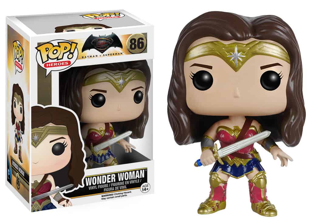 WONDER WOMAN FIG.10 CM VINYL POP HEROES BATMAN VS SUPERMAN UNIVERSO DC