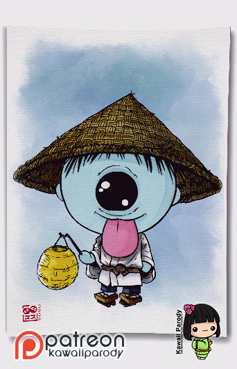 PRINT LAMINA A4, YOKAI, HITOTSUME-KOZO