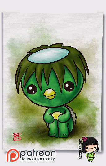 PRINT LAMINA A4, YOKAI, KAPPA