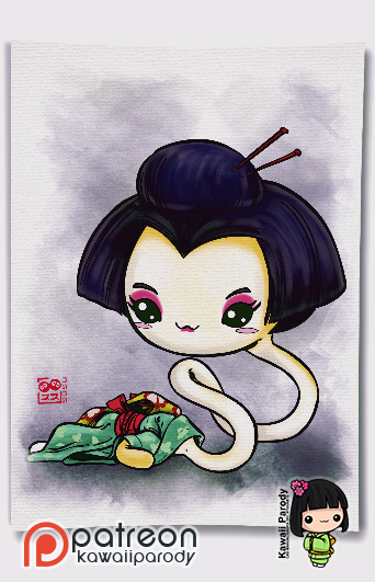 PRINT LAMINA A4, YOKAI, ROKUROKUBI