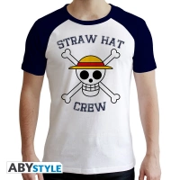 CAMISETA PREMIUM ONE PIECE WHITE AND BLUE TALLA L