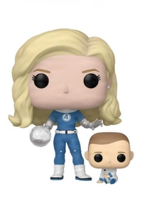 Los Cuatro Fantásticos: Primeros Pasos POP! & Buddy Marvel Vinyl Figura Invisible Woman & Franklin 9 cm