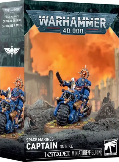 (48-113) 40K: SPACE MARINES - CAPTAIN ON BIKE
