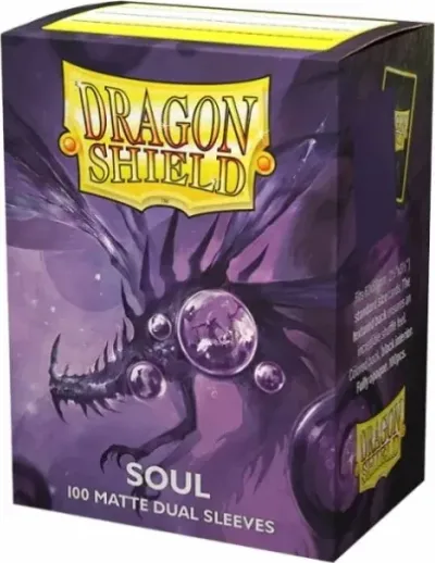 DRAGON SHIELD: STANDARD SIZE SLEEVES - DUAL MATTE SOUL (100 SLEEVES)