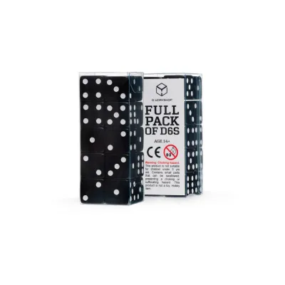 Q Workshop: Full Pack of D6S - Black (20)