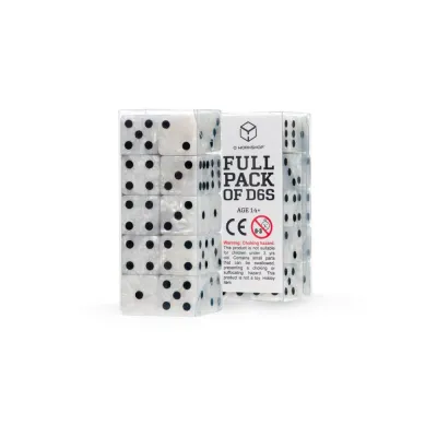 Q WORKSHOP: FULL PACK OF D6S - PEARL (20)