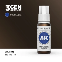 (AK11198) BURNT TIN (18ML) - METALLIC COLORS - 3GEN