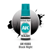 (AK19303) BLACK NIGHT WASH (18ML) - ACRYLIC WASH