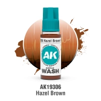 (AK19306) HAZEL BROWN WASH (18ML) - ACRYLIC WASH